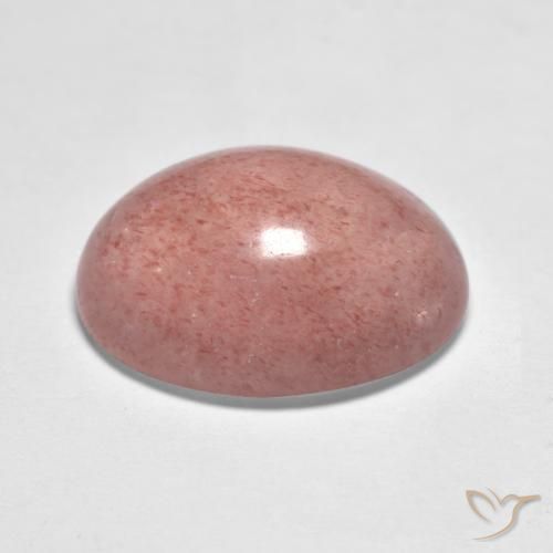 9,17 ctw natürlicher Rosa Ton Erdbeerquarz, Oval, Lichtdurchlässig