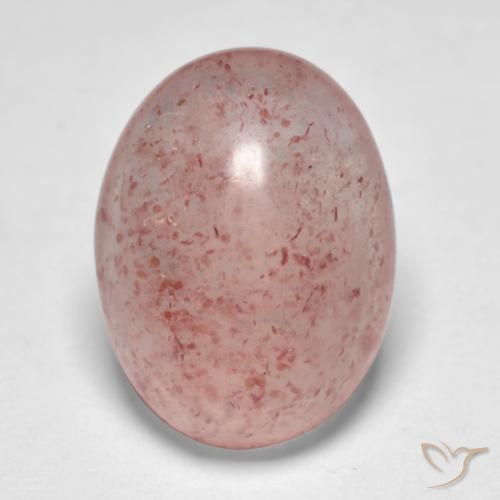 9.24ct Natürlicher hellrosa Erdbeerquarz, Oval, Lichtdurchlässig