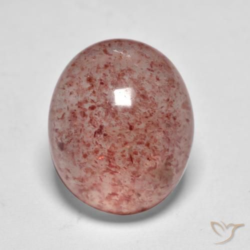 6.93ct Natürlicher Dunkelrosa Erdbeerquarz, Oval, Lichtdurchlässig