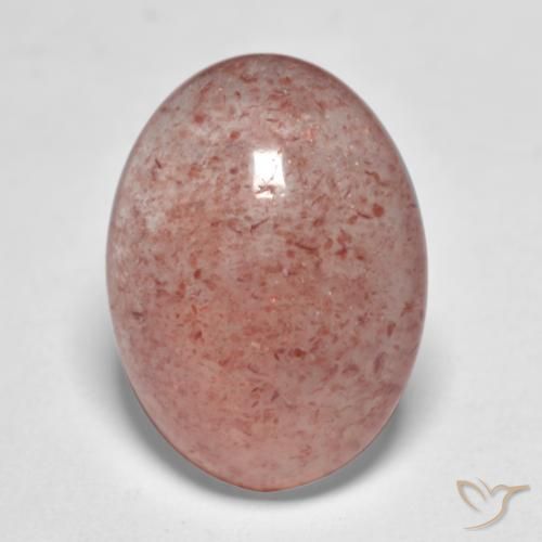 7.24ct Natürlicher Mittelrosa Erdbeerquarz, Oval, Lichtdurchlässig
