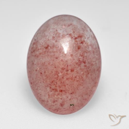 7.12ct Natürlicher Mittel-Hellrosa Erdbeerquarz, Oval, Lichtdurchlässig