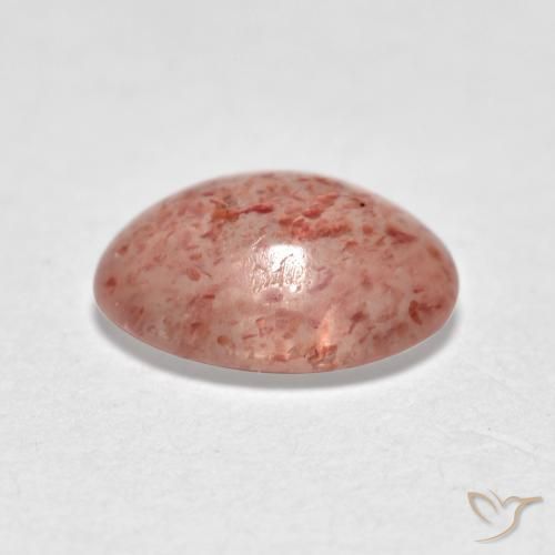 9,17 ctw natürlicher Mittelrosa Erdbeerquarz, Oval, Transparent