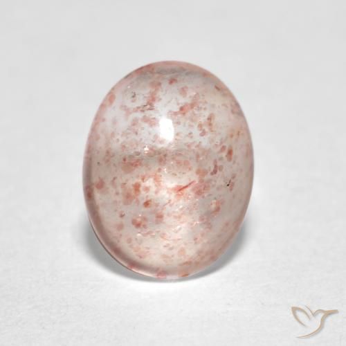 0.92ct Natürlicher hellrosa Erdbeerquarz, Oval, Transparent