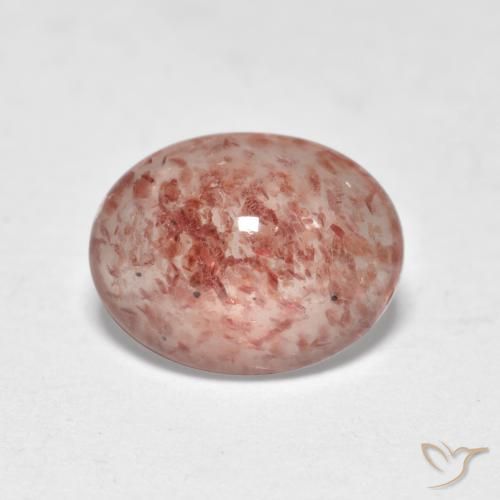 1.12ct Natürlicher Mittelrosa Erdbeerquarz, Oval, Lichtdurchlässig
