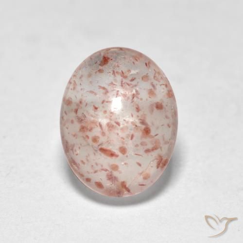 0.87ct Natürlicher Erdiges Rosa Erdbeerquarz, Oval, Transparent