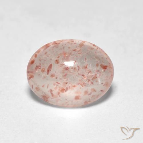 9,17 ctw natürlicher Erdiges Rosa Erdbeerquarz, Oval, Transparent