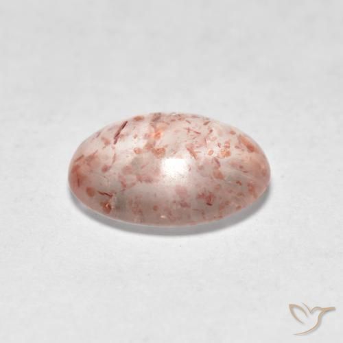 9,17 ctw natürlicher Erdiges Rosa Erdbeerquarz, Oval, Transparent