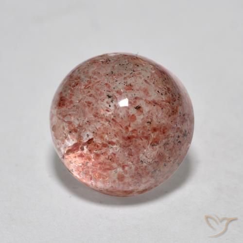 2.90ct Natürlicher rose-rosa Erdbeerquarz, Runden, Lichtdurchlässig