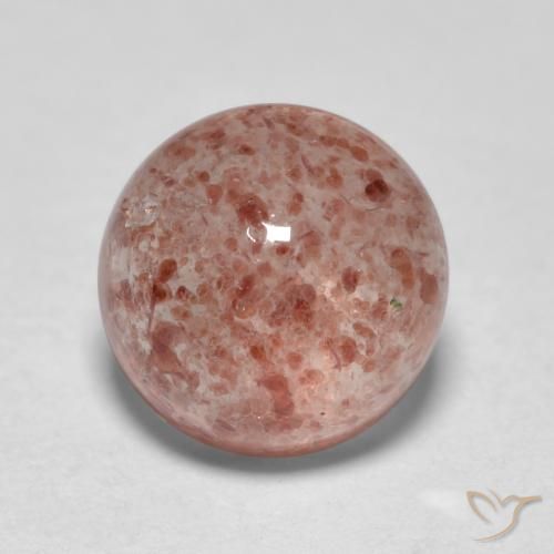 1.80ct Natürlicher Mittel-Hellrosa Erdbeerquarz, Runden, Lichtdurchlässig