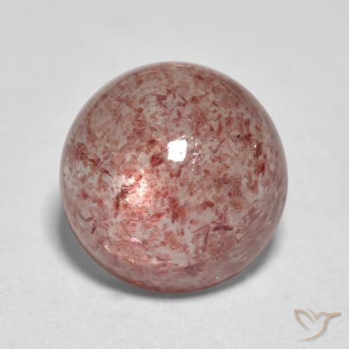 2.75ct Natürlicher Mittelrosa Erdbeerquarz, Runden, Lichtdurchlässig