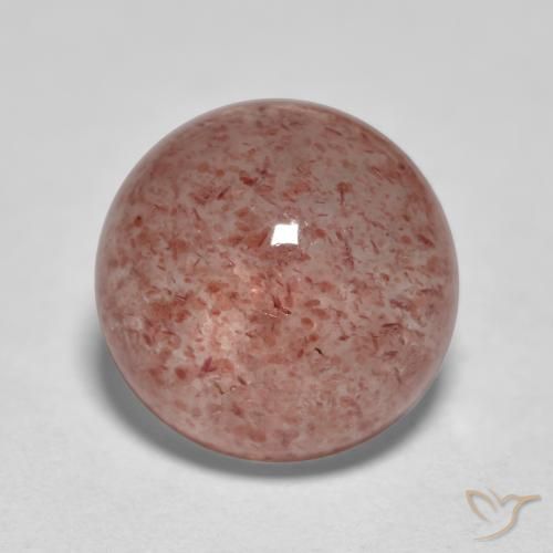 3.56ct Natürlicher hellrose-rosa Erdbeerquarz, Runden, Lichtdurchlässig