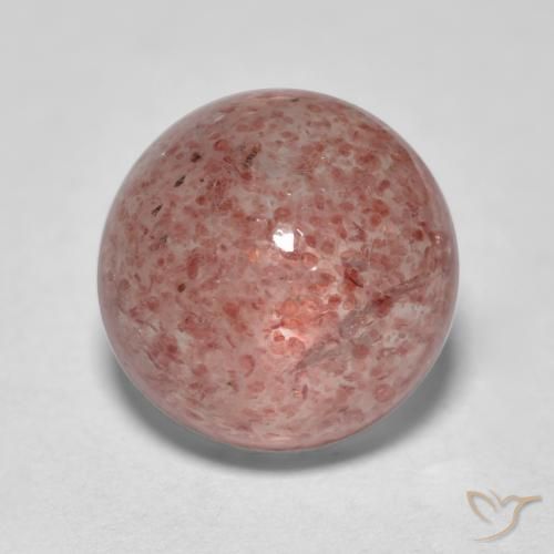 2.89ct Natürlicher Mittelrosa Erdbeerquarz, Runden, Lichtdurchlässig