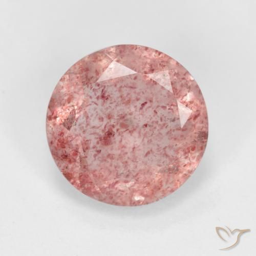 2.34ct Natürlicher hellrose-rosa Erdbeerquarz, Runden, Lichtdurchlässig