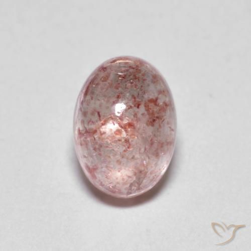 1.23ct Natürlicher hellrosa Erdbeerquarz, Oval, Lichtdurchlässig