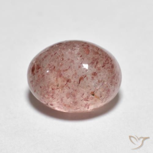 2.84ct Natürlicher Erdiges Rosa Erdbeerquarz, Oval, Transparent