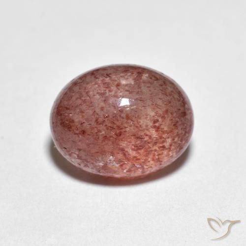 2.53ct Natürlicher Ziegelrot Erdbeerquarz, Oval, Lichtdurchlässig