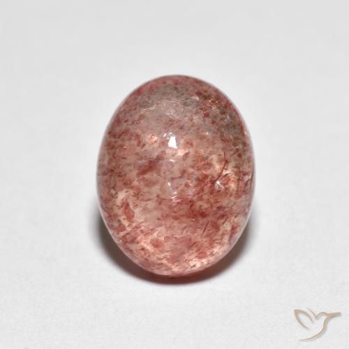 2.23ct Natürlicher rötlich-rosa Erdbeerquarz, Oval, Transparent