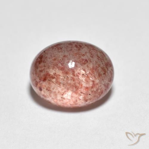 2.69ct Natürlicher hellrosa Erdbeerquarz, Oval, Transparent