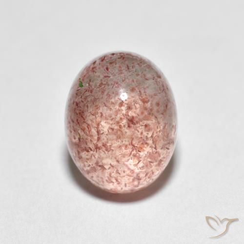 2.73ct Natürlicher hellrosa Erdbeerquarz, Oval, Transparent