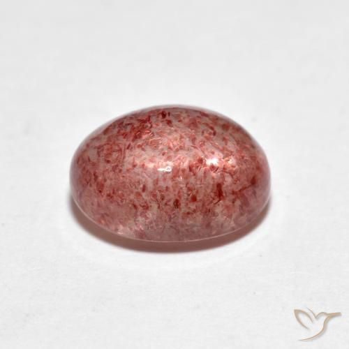 9,17 ctw natürlicher Himbeerrosa Erdbeerquarz, Oval, Transparent