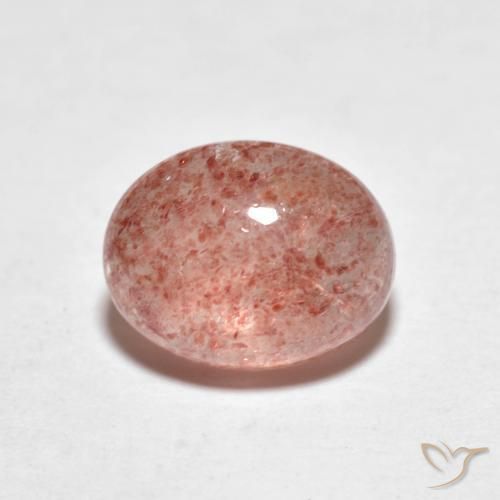 2.49ct Natürlicher Indisches Rot Erdbeerquarz, Oval, Transparent