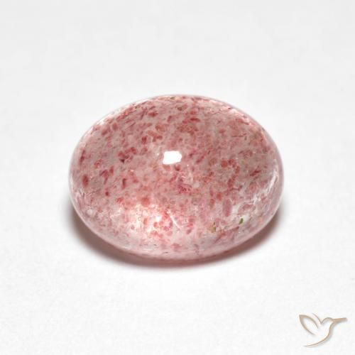 9,17 ctw natürlicher hellrose-rosa Erdbeerquarz, Oval, Transparent