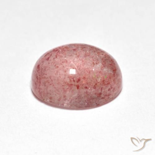 9,17 ctw natürlicher hellrose-rosa Erdbeerquarz, Oval, Transparent