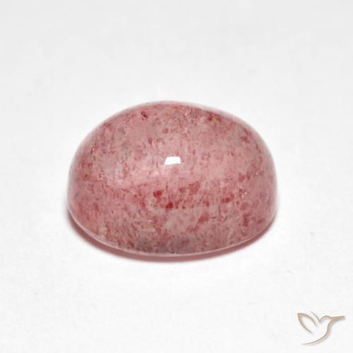 9,17 ctw natürlicher hellrose-rosa Erdbeerquarz, Oval, Transparent