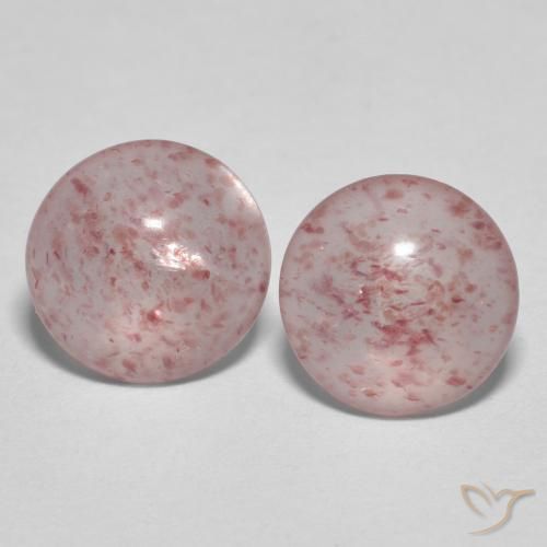 1.48ctw Natürlicher Helles Hot Pink Erdbeerquarz, Runden, Transparent