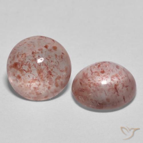 2.06 ct natürliche Erdiges Rosa Erdbeerquarz-Edelsteine, Runden, Transparent