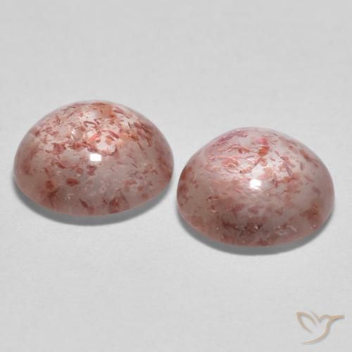 2.06 ct natürliche Erdiges Rosa Erdbeerquarz-Edelsteine, Runden, Transparent