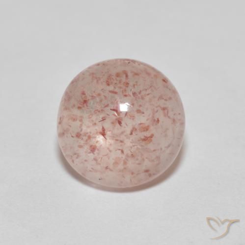 2.49ct Natürlicher Mittelrot Erdbeerquarz, Runden, Transparent