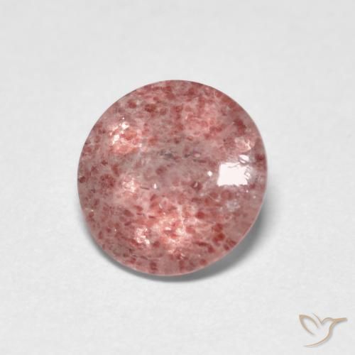 1.15ct Natürlicher hellrose-rosa Erdbeerquarz, Runden, Transparent