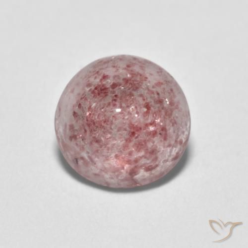 1.17ct Natürlicher Rosa Ton Erdbeerquarz, Runden, Transparent