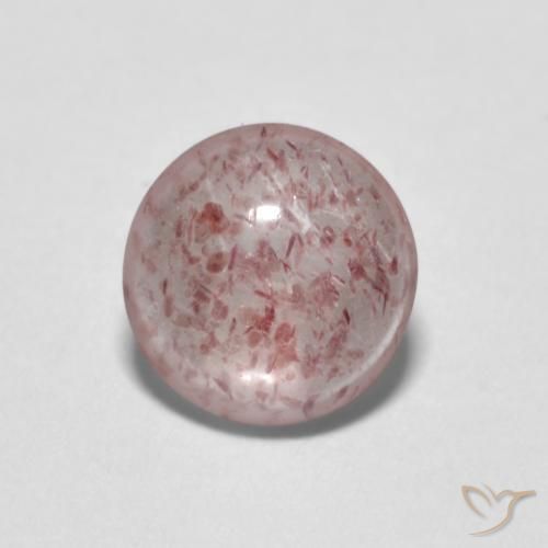 0.90ct Natürlicher hellrosa Erdbeerquarz, Runden, Transparent