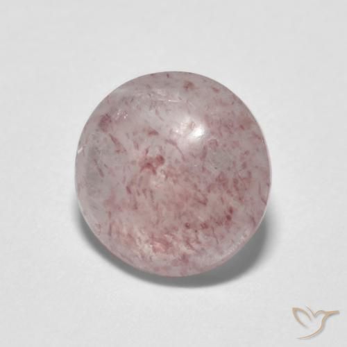 1.28ct Natürlicher hellrosa Erdbeerquarz, Runden, Transparent