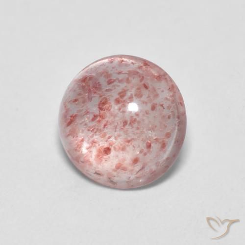 1.18ct Natürlicher hellrosa Erdbeerquarz, Runden, Transparent