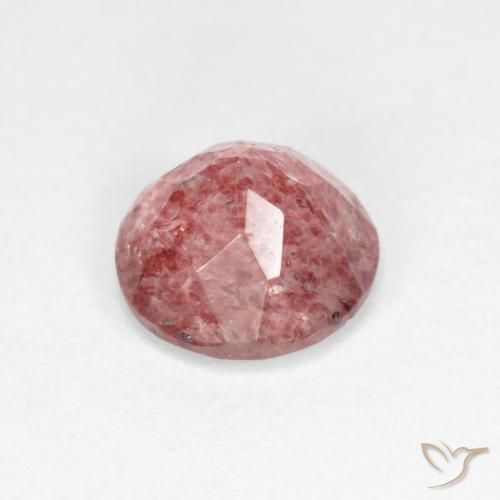 9,17 ctw natürlicher rose-rosa Erdbeerquarz, Runden, Transparent