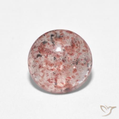 0.98ct Natürlicher tiefrosa Erdbeerquarz, Runden, Transparent