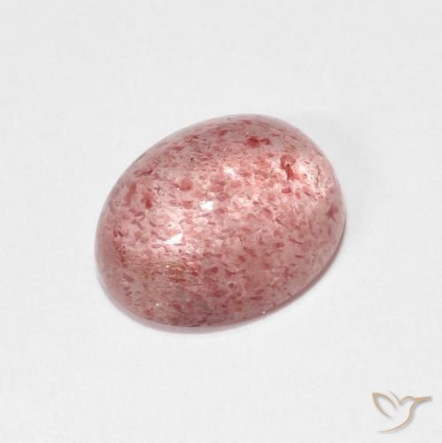 2.16ct Natürlicher Erdiges Rosa Erdbeerquarz, Oval, Transparent