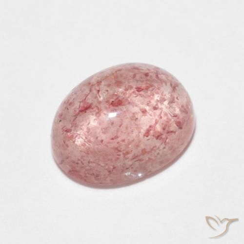 9,17 ctw natürlicher Erdiges Rosa Erdbeerquarz, Oval, Transparent