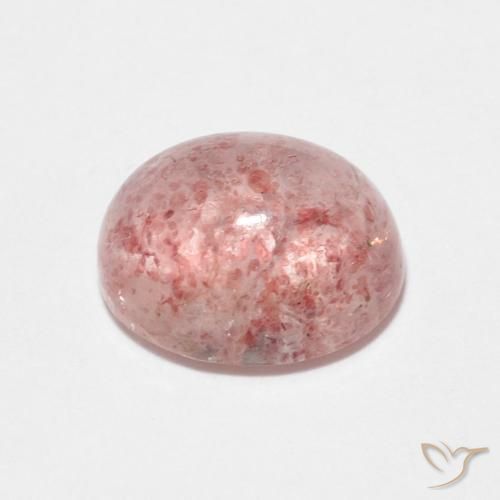 9,17 ctw natürlicher Erdiges Rosa Erdbeerquarz, Oval, Transparent