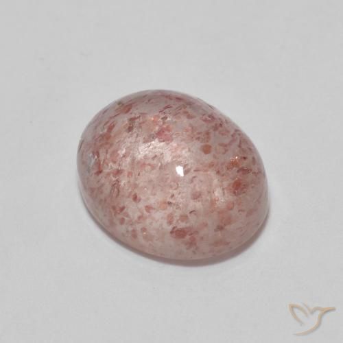2.70ct Natürlicher rose-rosa Erdbeerquarz, Oval, Transparent