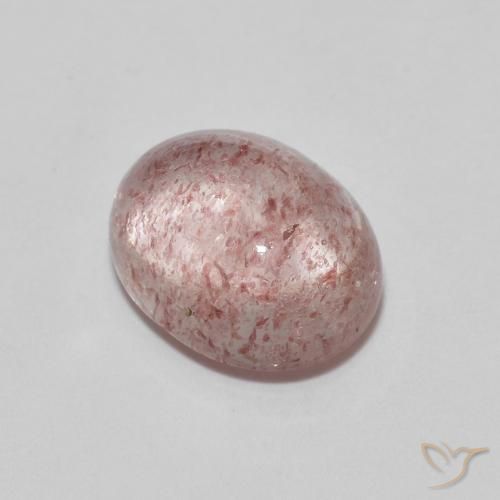 2.39ct Natürlicher rose-rosa Erdbeerquarz, Oval, Transparent