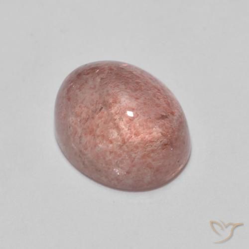2.64ct Natürlicher rötlich-rosa Erdbeerquarz, Oval, Transparent