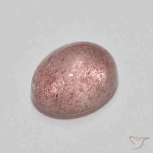 2.55ct Natürlicher rose-rosa Erdbeerquarz, Oval, Transparent