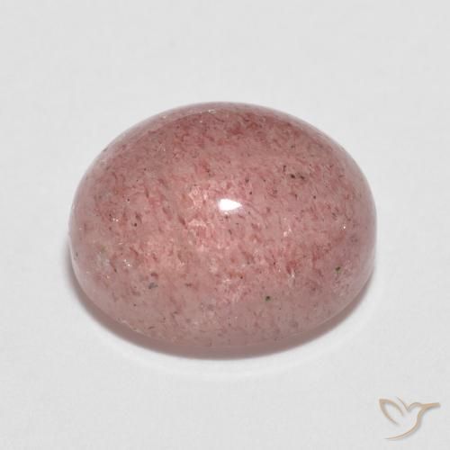 9,17 ctw natürlicher rose-rosa Erdbeerquarz, Oval, Transparent