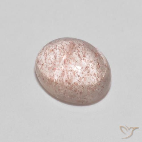 2.50ct Natürlicher hellrosa Erdbeerquarz, Oval, Transparent