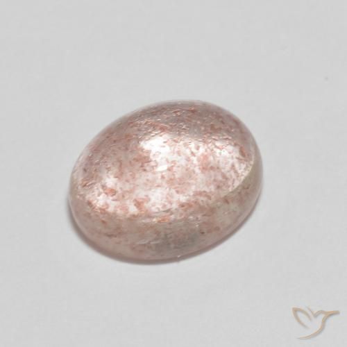 9,17 ctw natürlicher hellrosa Erdbeerquarz, Oval, Transparent