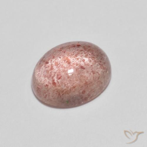 2.17ct Natürlicher Mittelrosa Erdbeerquarz, Oval, Transparent